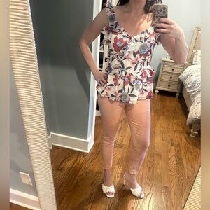 FRENCH CONNECTION Floral Ruffle Top